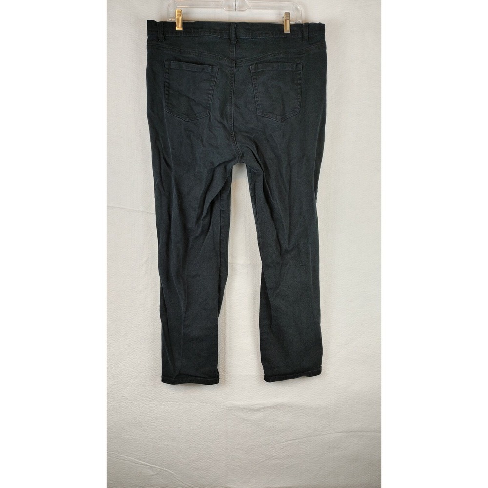GLORIA VANDERBILT BLACK DENIM AMANDA JEANS SIZE 16W - Picture 2 of 8